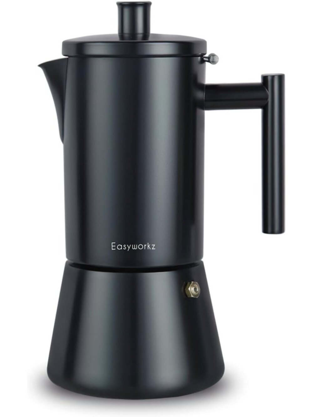 Stainless Steel 6-Cup Moka Pot Espresso Maker - Induction Coffee Machine, Matte